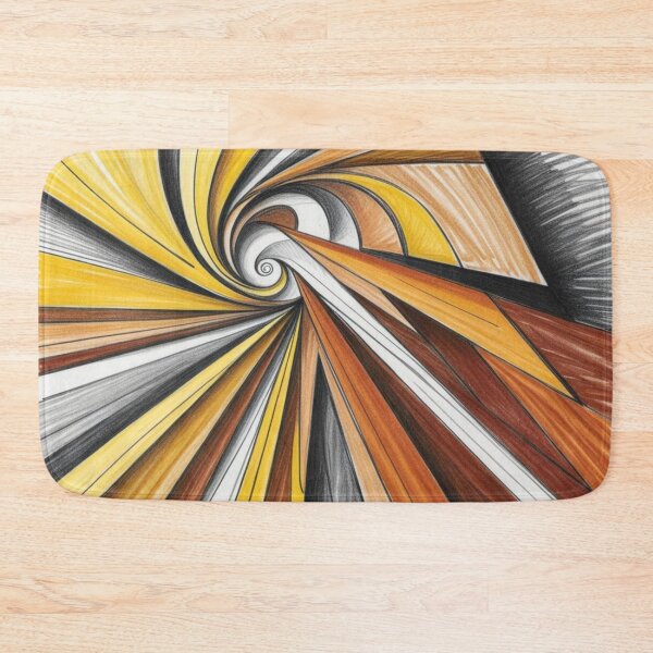 Item preview, Swirled Geometric Spiral in Mustard and Brown Tones designed and sold by Harmonic_Layers.