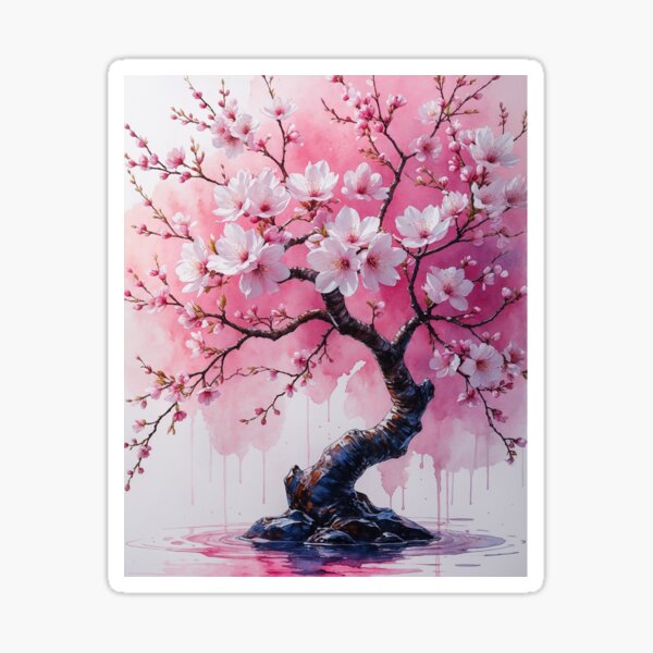 Vista previa del artículo con la obra «Flores de cerezo», diseñado y vendido por Neranchara.