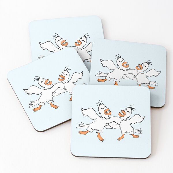 Item preview, 2 ducks dancing circle dance polka party celebrate designed and sold by shirt-o-mat.