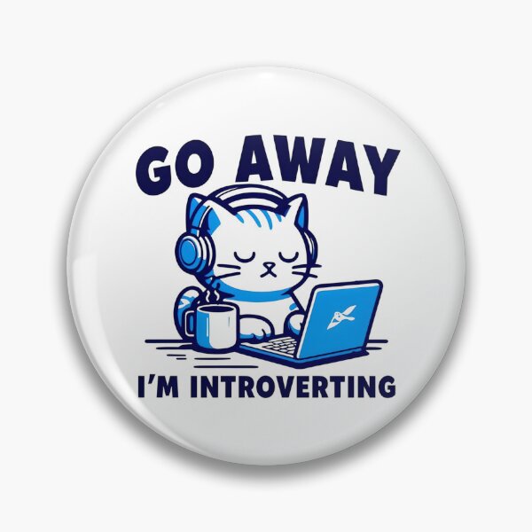 Item preview, Go Away I'm Introverting Cat T-Shirt, Funny Cat Shirt designed and sold by fenrirwulf68.