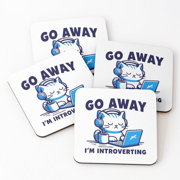 Item preview, Go Away I'm Introverting Cat T-Shirt, Funny Cat Shirt designed and sold by fenrirwulf68.