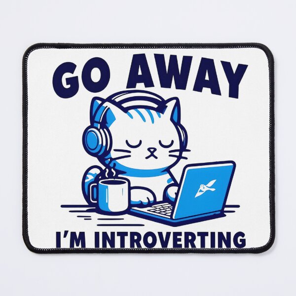 Item preview, Go Away I'm Introverting Cat T-Shirt, Funny Cat Shirt designed and sold by fenrirwulf68.