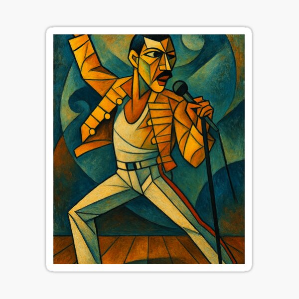 Item preview, Freddie Mercury in Cubist Style designed and sold by SHOCAMPOS.