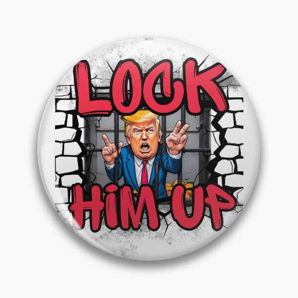 Item preview, FXCK_TRUMP LOCK HIM UP LARGE DESIGN WHITE designed and sold by FXCK-TRUMP-ART.