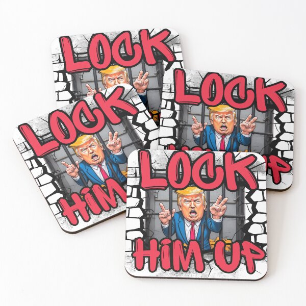Item preview, FXCK_TRUMP LOCK HIM UP LARGE DESIGN WHITE designed and sold by FXCK-TRUMP-ART.