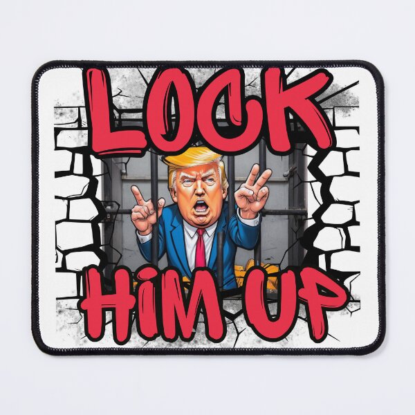Item preview, FXCK_TRUMP LOCK HIM UP LARGE DESIGN WHITE designed and sold by FXCK-TRUMP-ART.