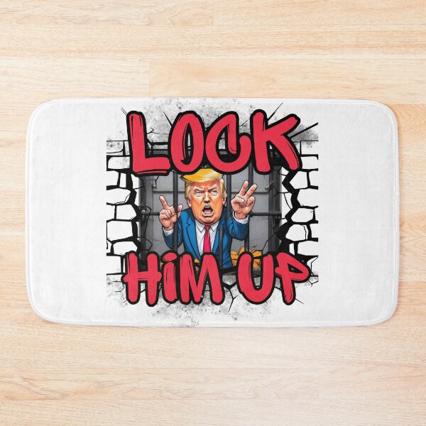 Item preview, FXCK_TRUMP LOCK HIM UP LARGE DESIGN WHITE designed and sold by FXCK-TRUMP-ART.