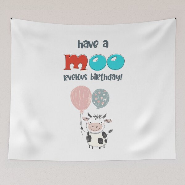 Item preview, Have a MOO-rvelous Birthday! | Udderly Fun Wishes for the Dairy Queen or King designed and sold by FUNqoosh.