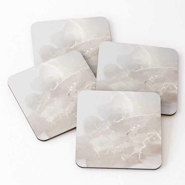 Item preview, Neutral Beige, Grey and White Abstract Watercolor Art Print By Synplus designed and sold by synplus.