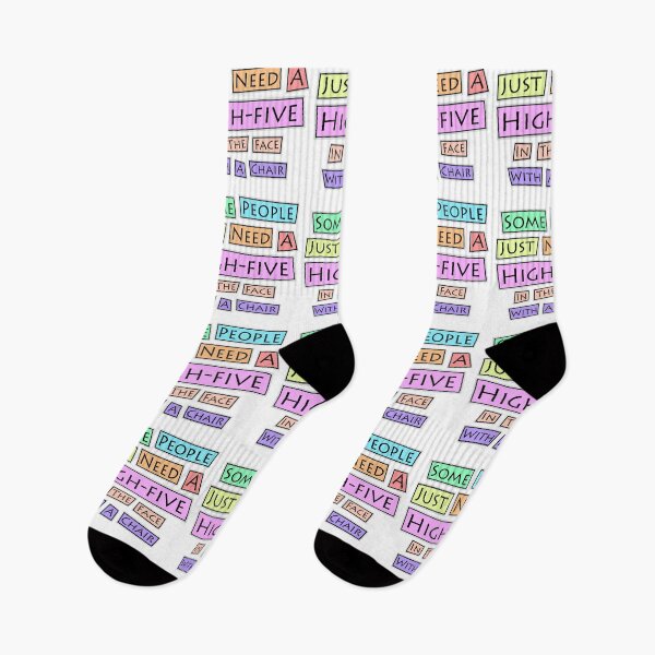 Item preview, Funny quote "SOME PEOPLE NEED A HIGH-FIVE IN THE FACE WITH A CHAIR" designed and sold by DibujandoPorfa.