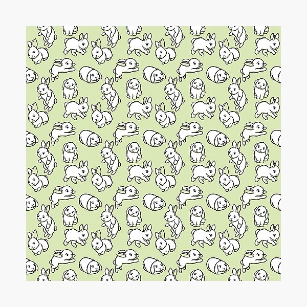 Item preview, Bunny pattern in Green designed and sold by Baepcockart.