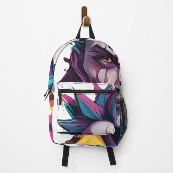 Item preview, Colorful portrait of a character with vibrant hair and striking facial features against a dark background designed and sold by Mannaz Creative Shop.