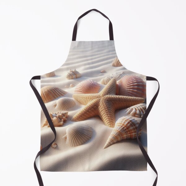 Item preview, White Sand Beach with Starfish & Shells – Realistic AI Work for Beach Lovers & Travel-Themed Accessories designed and sold by knalpot-design.