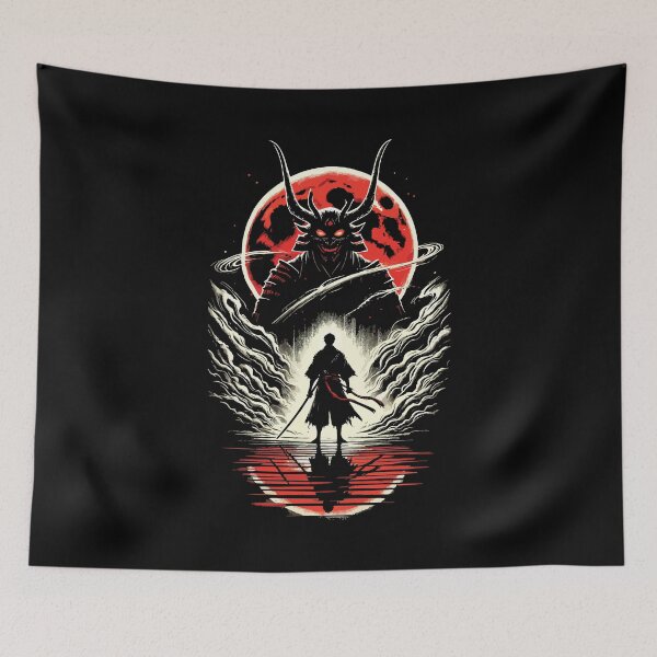Item preview, Samurai vs Demon, Red Moon Neo-Japanese Anime Showdown designed and sold by chantastical.