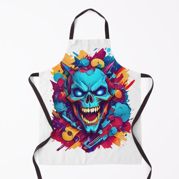 Item preview, Vibrant skull artwork featuring bold colors and musical elements in a creative design designed and sold by Mannaz Creative Shop.