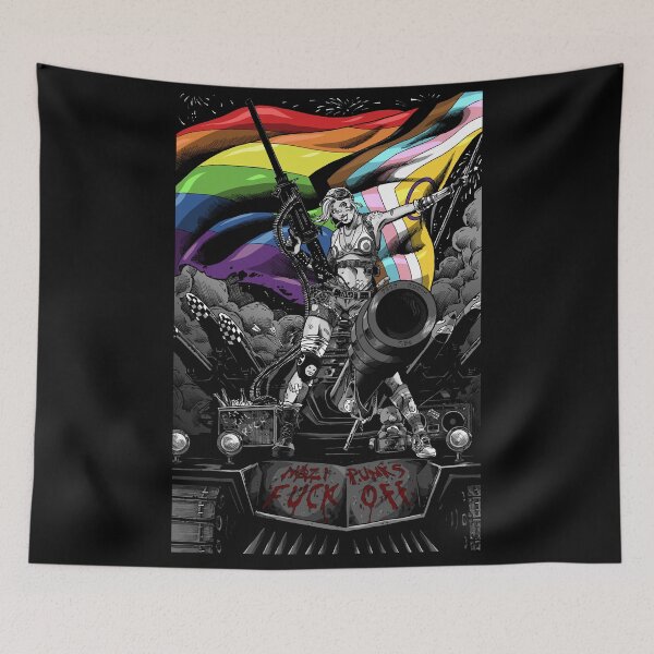 Item preview, Tank Girl 2 pride flag anarchist gay lesbian trans bisexual designed and sold by JonathanGrimm.