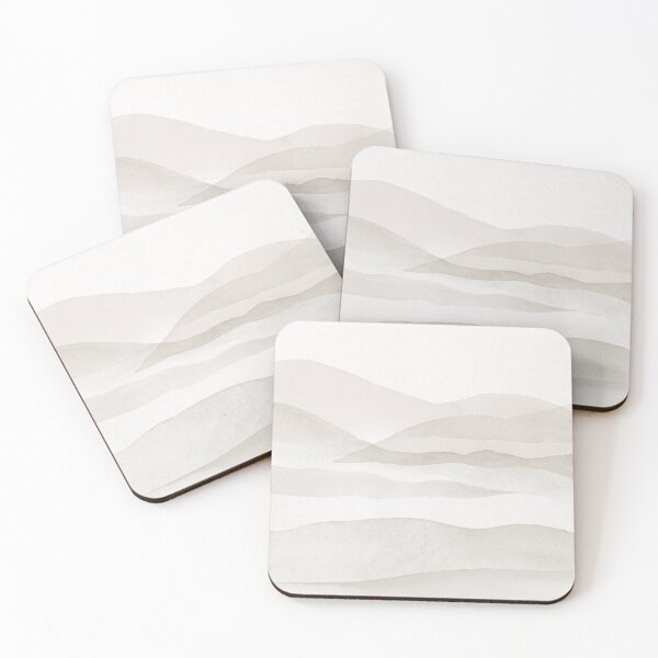 Item preview, Neutral Beige, Ivory and Grey Abstract Watercolor Art Print By Synplus designed and sold by synplus.