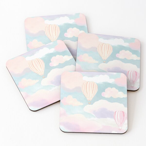 Item preview, Pastel air baloons nursery painting designed and sold by NatalieOlan.