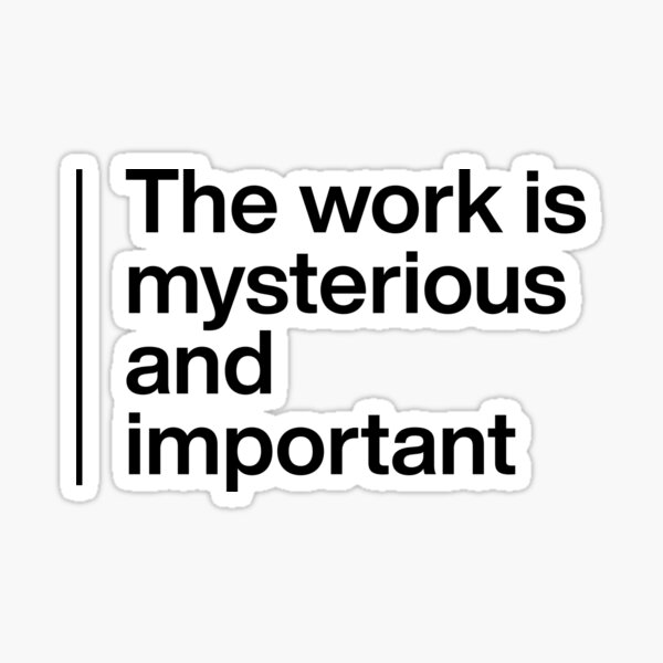 Artikel-Vorschau von Das Werk ist geheimnisvoll und wichtig (vertikales Liniendesign) Druck auf der Rückseite, designt und verkauft von VZCreativeLab.