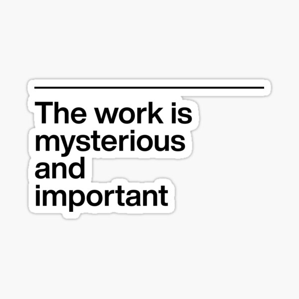 Artikel-Vorschau von Das Werk ist geheimnisvoll und wichtig (horizontales Liniendesign) Druck auf der Rückseite, designt und verkauft von VZCreativeLab.