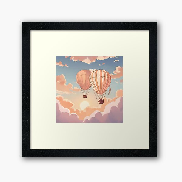Aperçu de l'œuvre montgolfières et œuvres d'art de la pépinière au coucher du soleil créée et vendue par NatalieOlan.