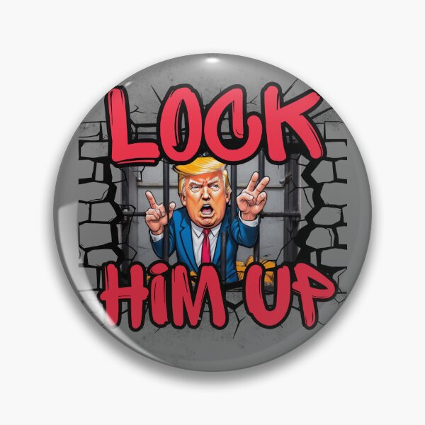 Item preview, FXCK_TRUMP LOCK HIM UP LARGE DESIGN GRAY designed and sold by FXCK-TRUMP-ART.