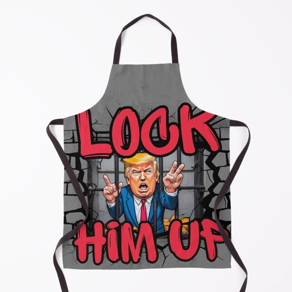 Item preview, FXCK_TRUMP LOCK HIM UP LARGE DESIGN GRAY designed and sold by FXCK-TRUMP-ART.