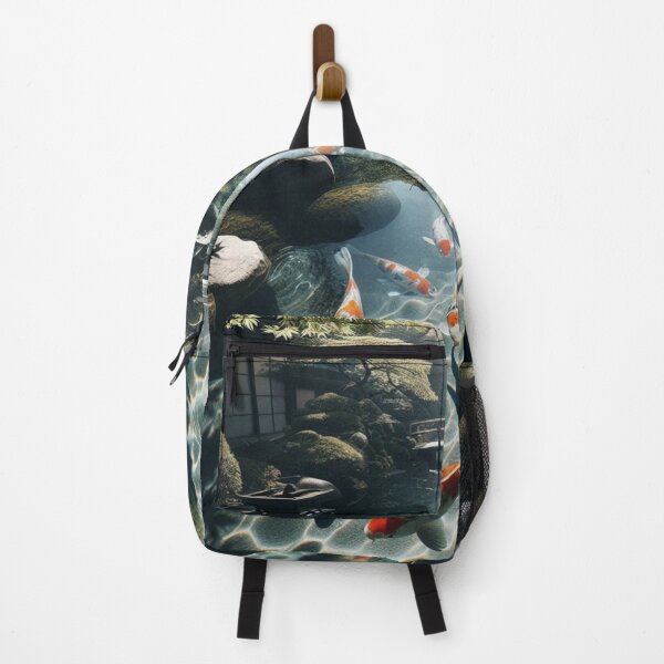 Item preview, Tropical Pond with Peaceful Koi Fish – Realistic AI Work for Beach Lovers & Travel Accessories designed and sold by knalpot-design.