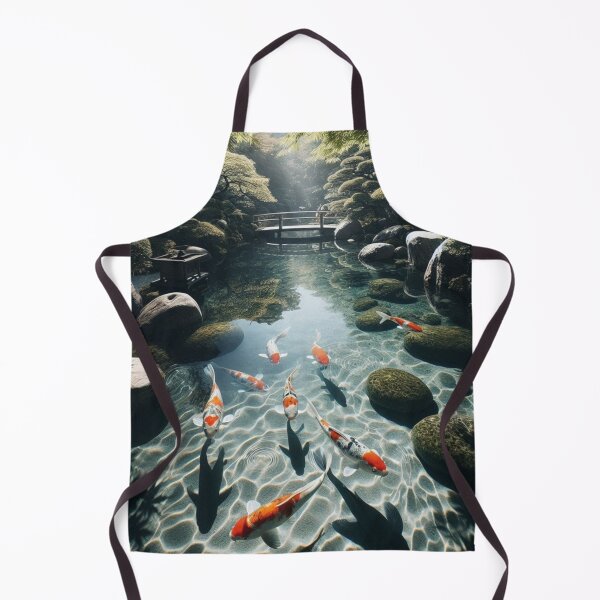 Item preview, Tropical Pond with Peaceful Koi Fish – Realistic AI Work for Beach Lovers & Travel Accessories designed and sold by knalpot-design.