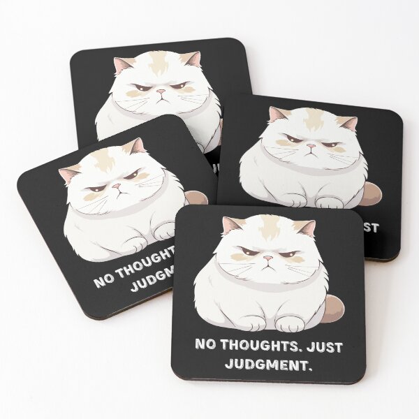 Item preview, No Thoughts Just Judgment Cat designed and sold by PrometheanAppCo.