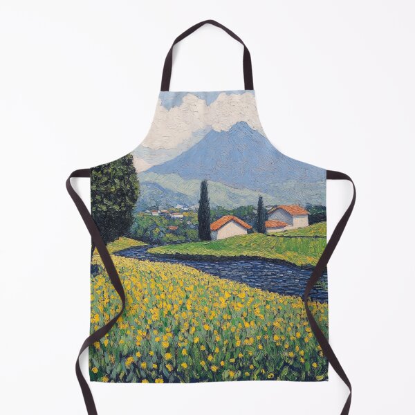 Item preview, Guatemala landscape | Post-impressionist painting style designed and sold by ComicsFactory.