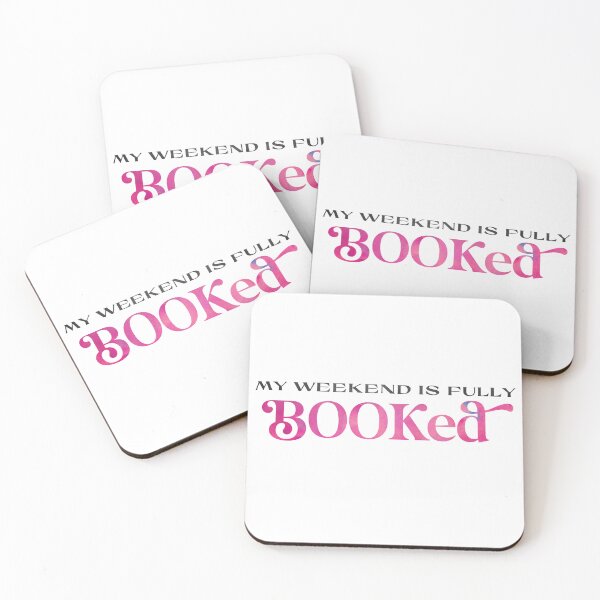 Item preview, My Weekend is Booked Pink Kindle Sticker designed and sold by Stickers by @molllyclare.