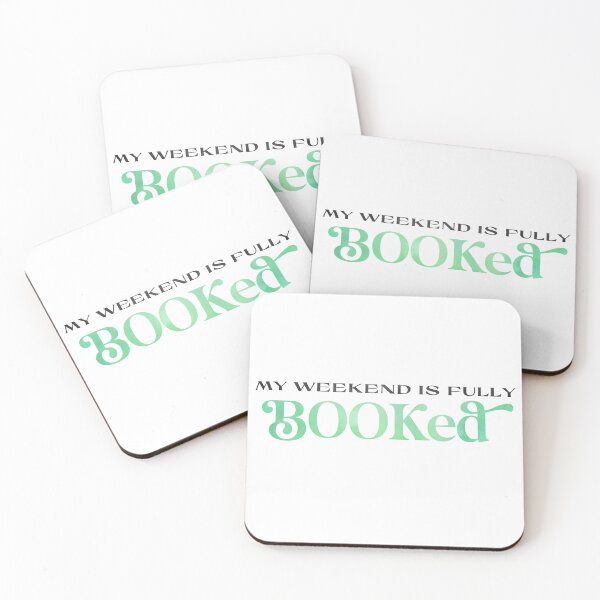 Item preview, My Weekend is Booked Green Quote designed and sold by Stickers by @molllyclare.