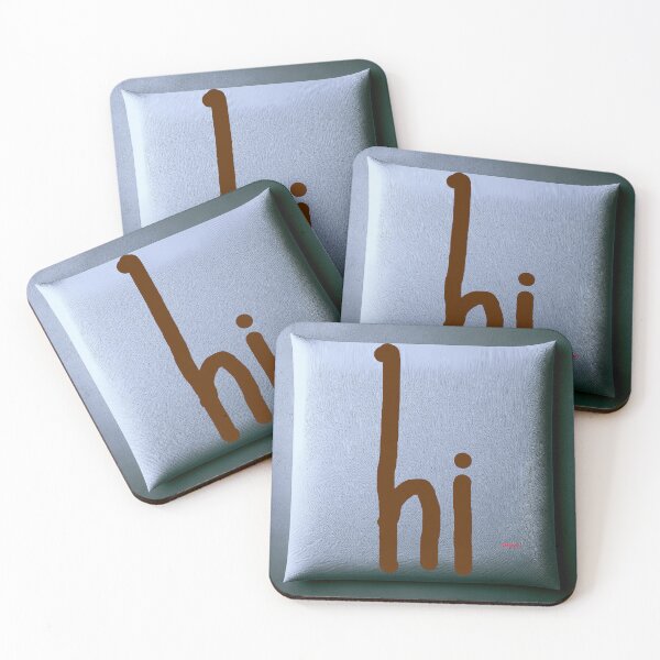 Item preview, Rustic -Hi- Canvas Sign, Blue & Jute Brown Wall Art for Entryway - dePace' designed and sold by mrpropcake.
