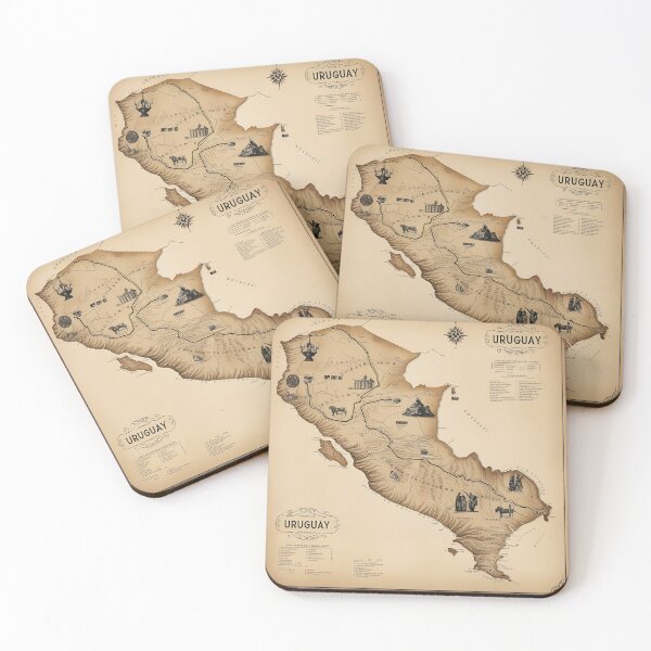 Item preview, IMAGINARY MAP OF MEDIEVAL URUGUAY designed and sold by roma252.
