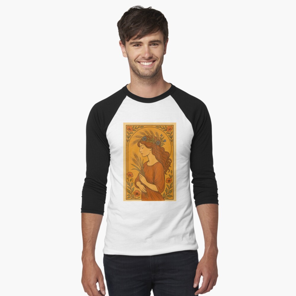 Item preview, Baseball ¾ Sleeve T-Shirt designed and sold by rynasukhanova.