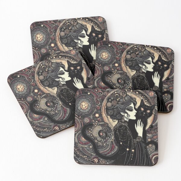 Item preview, La Dama  y el gato Negro designed and sold by  Ojo de Lilith.