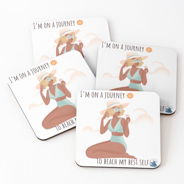 Item preview, I'm on a journey to beach my best self - Beach woman designed and sold by UsandCoDesigns.