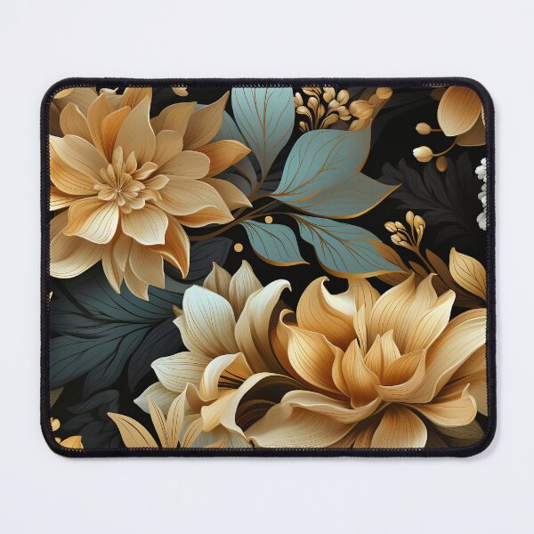 Item preview, Glam Flowers Gold with Teal designed and sold by Eclectic Monkey.
