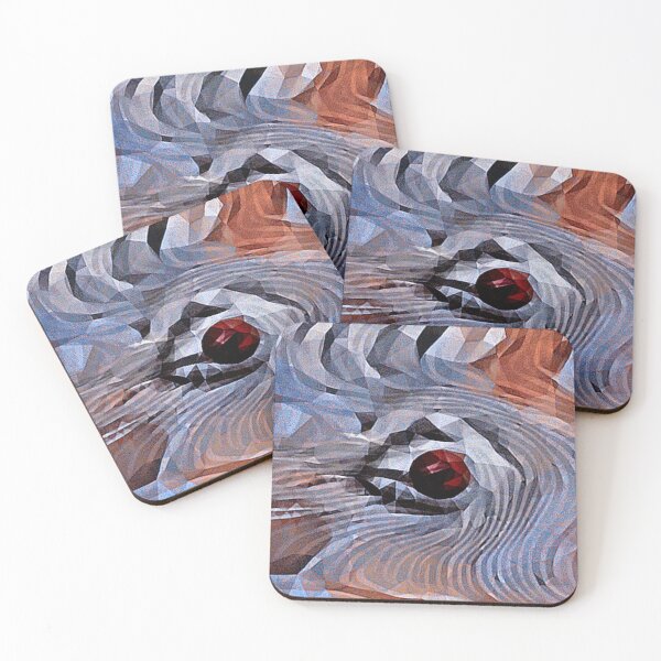Item preview, color polygonal abstract eye designed and sold by Cyberomiz.