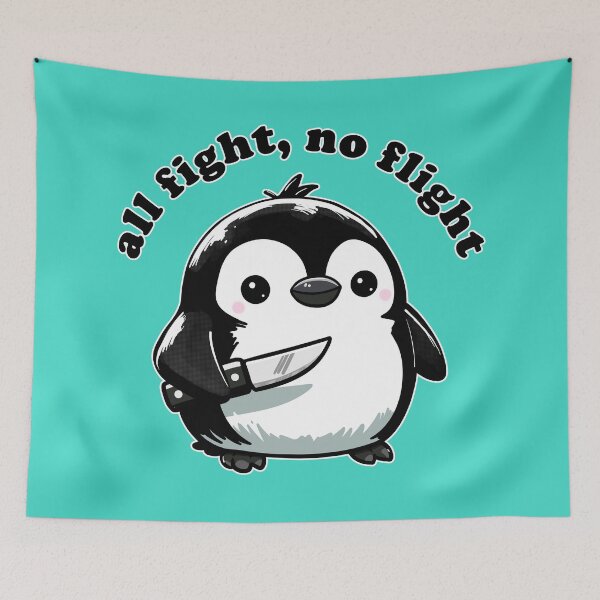 Item preview, Angry Penguin All Fight No Flight designed and sold by KilkennyCat Art.
