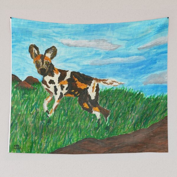 Item preview, African Wild Dog (Critically Endangered) designed and sold by ArtbyBrittney.