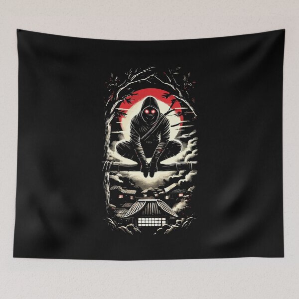 Item preview, Ninja Shinobi In The Dark - Neo-Japanese Tattoo Style Anime Noir designed and sold by chantastical.