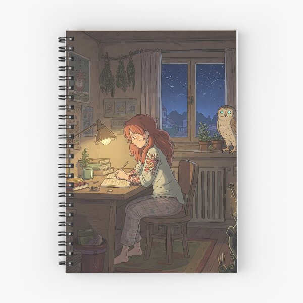 Item preview, Night Studying (Witch) designed and sold by Hallixi.