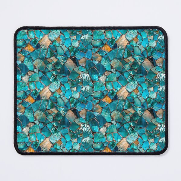 Item preview, Teal and Gold Shattered Glass Mosaic designed and sold by NTGUILTY.