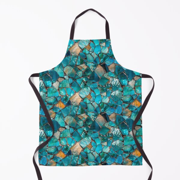 Item preview, Teal and Gold Shattered Glass Mosaic designed and sold by NTGUILTY.