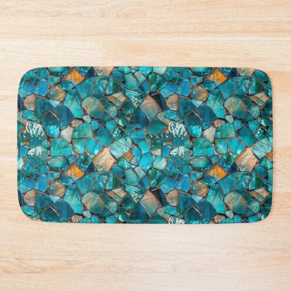 Item preview, Teal and Gold Shattered Glass Mosaic designed and sold by NTGUILTY.