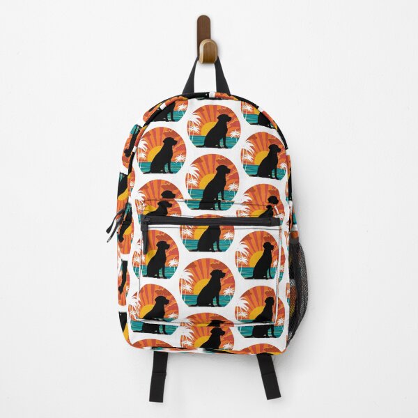 Item preview, Labrador Retriever Retro Sunset – Tropical Silhouette Dog Lover Art designed and sold by Fredster1966.