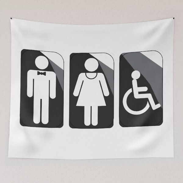 Item preview, Male and Female Restroom Door Sign designed and sold by BuxomBabe21.