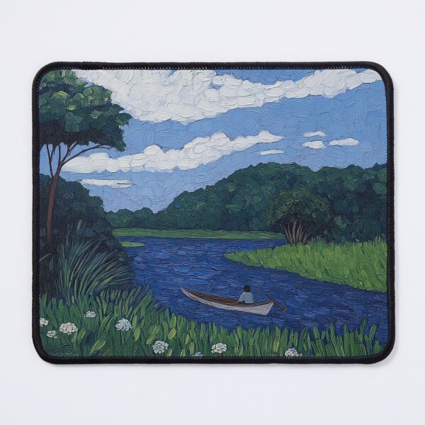 Item preview, Guyana landscape | Post-impressionist painting style designed and sold by ComicsFactory.
